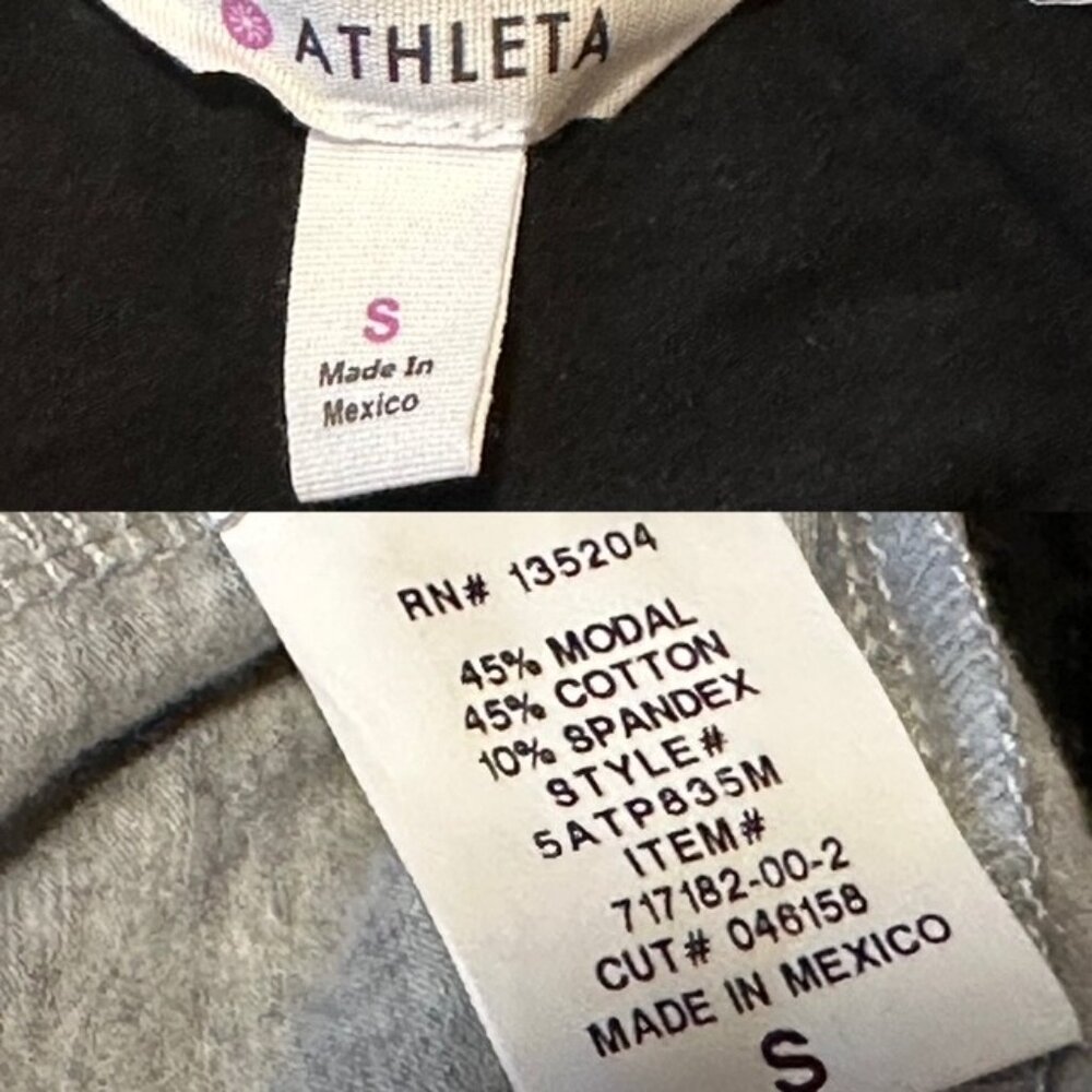 Athleta Colorblock Middy Dress in Mid-Grey Heather/Black. Size Small. - Picture 3 of 5